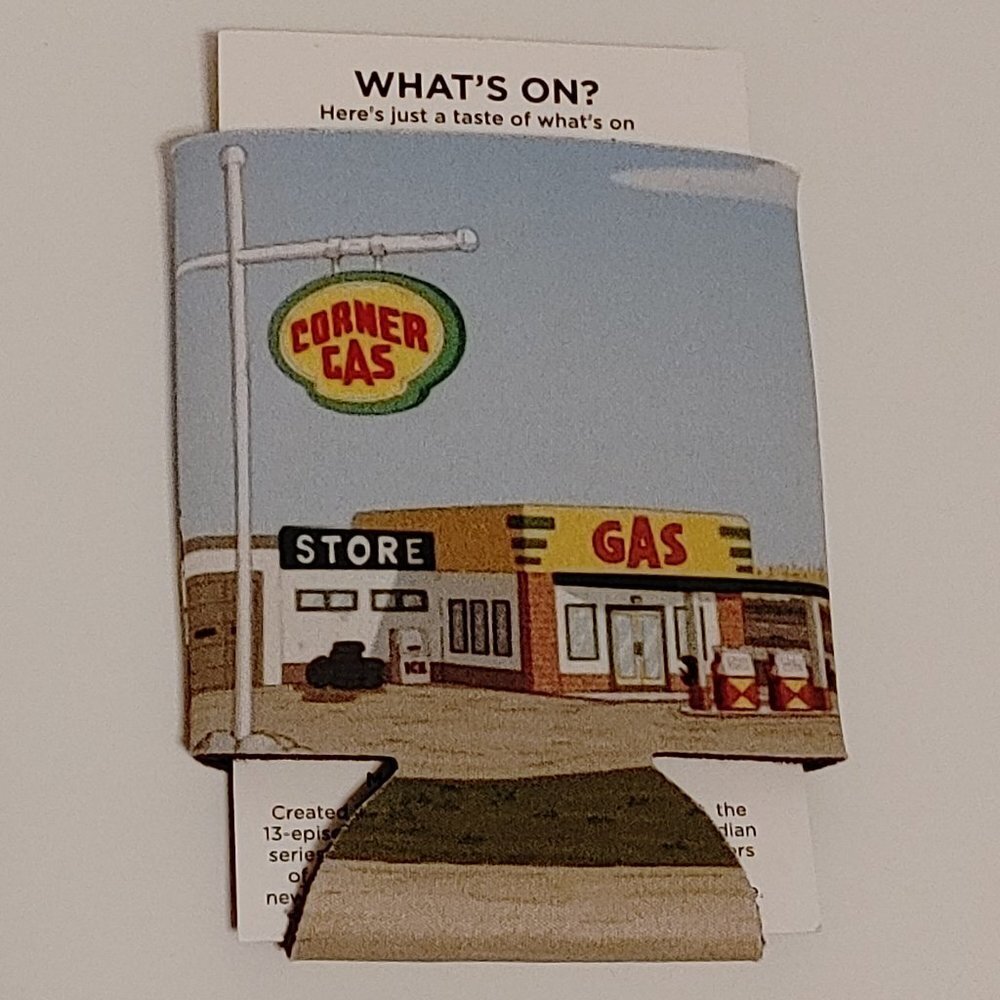 VINTAGE Corner Gas TV Show Drink Cozy Promotional Item Comedy Channel  Brent But